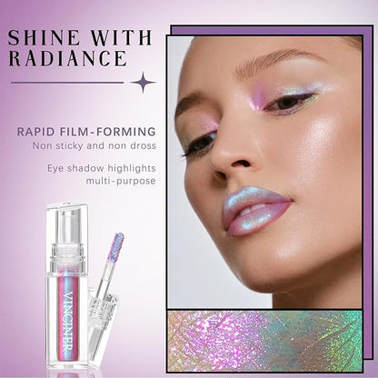 Glitter Chameleon Liquid Lipsticks, Diamond Shimmer Glow Metallic Glitter