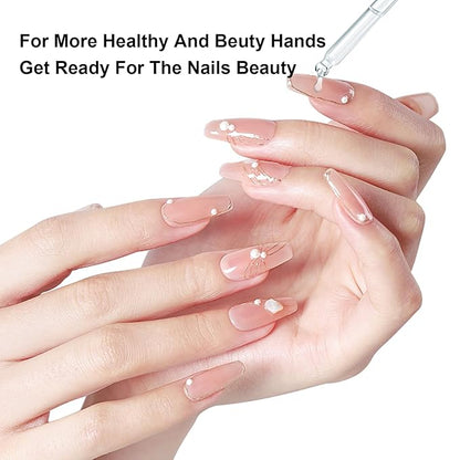 30ml Organic Nail Cuticle Oil, Natural Nail Oil for Growth and Strength Damaged Nails Natural Blend Of Jojoba, Vitamin E, Castor and Sweet Almond Oils Exfoliating Nail Care Cuticle Removal