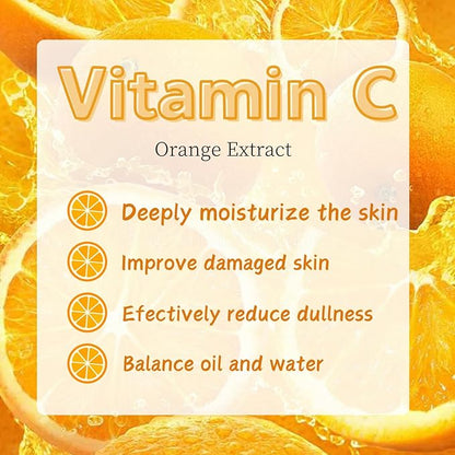 Skincare Kit Vitamin C Women Gifts - Skin Care Set Antioxidant - 5PCS Teen Skin Care Kit - Moisturizing Skincare Set - Skincare Gift Set for Women - with Cleanser, Toner, Serum, Eye Cream, Face Mask