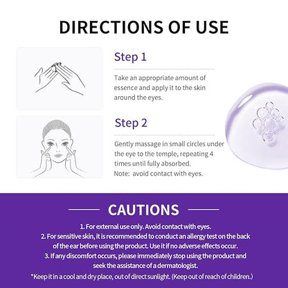 LANBENA Under Eye Cream, Retinol Eye Cream for Dark Circles and Puffiness, Daily Anti-Aging Under Eye Cream with Retinol & Hyaluronic Acid to Fight Fine Lines and Firm Skin (0.68 FL OZ)