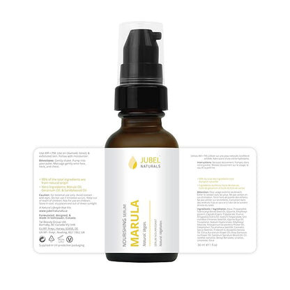 Face Serum Marula With Vegan Hyaluronic Acid, Visibly Targets Signs Of Aging, Fast Absorbing, Vegan, Cruelty Free, 100% Natural Skin Care, 1 fl.oz