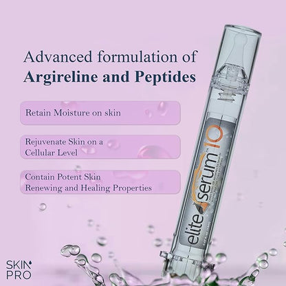 Elite Serum 10 - Natural Anti Aging Eye Serum and Anti Wrinkle Treatment - Eye Bags and Dark Circles Remover with Advanced Formulation of Hyaluronic Acid, Collagen, Argireline and Peptides