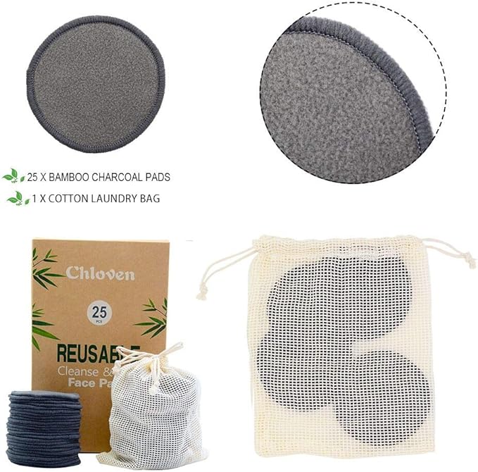 Chloven 25 pack charcoal bamboo