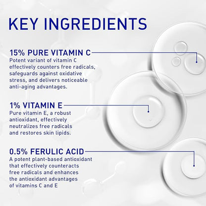 Vitamin C Face Serum for Anti Aging: Enaskin Naturals Super C Serum with Ferulic Acid for Women Mature Skin, Premium Formula Vit C Facial Serum for Brightening Dark Spots and Glowing up Skin - 1.7 Oz