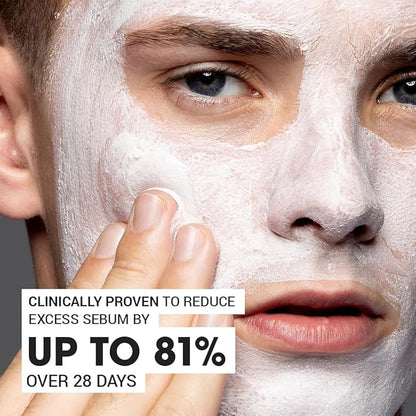 Mens Oil Control 4-Piece Skincare Set, for Oily & Acne Skin, including a Face Scrub, Skin-Clearing Toner, Light Moisturiser, plus a Wash Bag. Aka. SHAKEUP OIL CONTROL POWER PACK