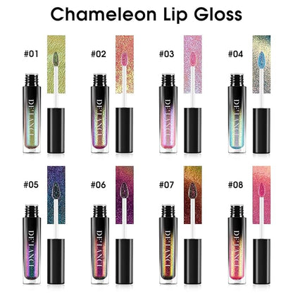 Chameleon Liquid Lipstick Purple Brown Green Color,Shimmer Metallic Colourful Lip Gloss for Women Girls Lips Makeup Gift,Hydrating Waterproof and Long Lasting Lip Stick Shiny,Talc-Free,#6