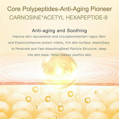 skincare set Anti Aging Skin 10-piece Daily Care Routine Kit With Vitamin C and Peptides Eye Mask Toner Serum Eye Cream Lotion Lady Cream Gifts sets for Valentine's Day