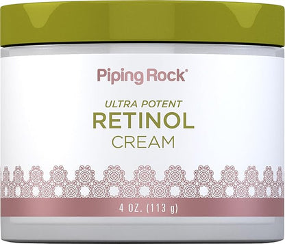 Piping Rock Retinol Cream for Face and Neck | 4 oz | Ultra Potent | Non GMO, Gluten Free