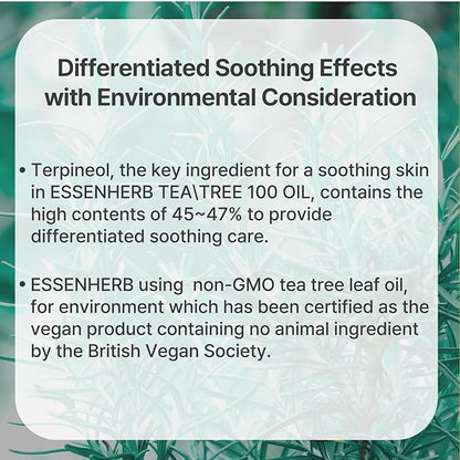 Tea Tree 100 Oil | Vegan | For Acne-Prone & Troubled Skin | High concentration of 100% Tea Tree Oil, Korean Skincare (0.33fl.oz * 3Pack)