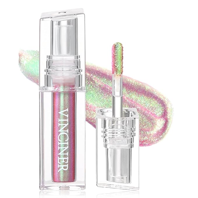 Glitter Chameleon Liquid Lipsticks, Diamond Shimmer Glow Metallic Glitter