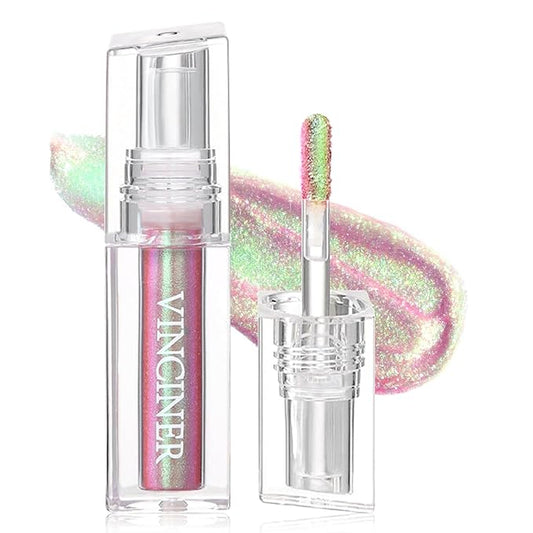 Glitter Chameleon Liquid Lipsticks, Diamond Shimmer Glow Metallic Glitter