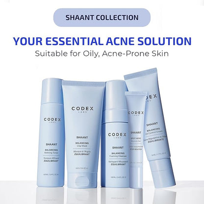 Codex Labs Shaant Hydrating Acne Body Scrub - Oil Control Exfoliator - For Acne Prone Skin, All Skin Types - With 2% Salicylic Acid, White Birch Bark - Cruelty-Free, Vegan Skincare (100g)
