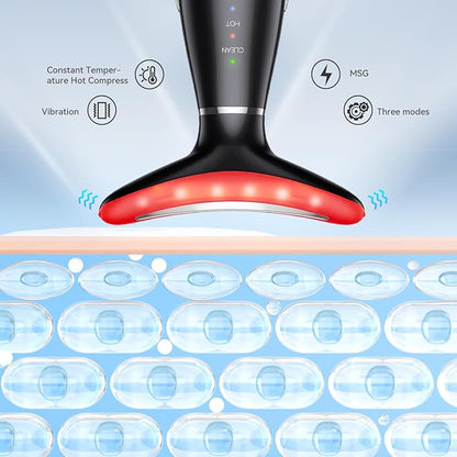 Neck Face Massager, 3-in-1 Portable Facial Massager, Face Sculpting Tool(Black)