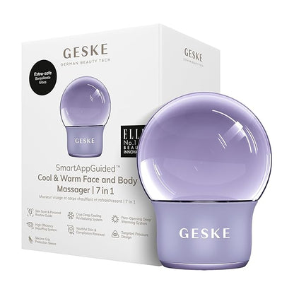 SmartAppGuided™ Cool & Warm Face & Body Massager | 7 in 1 | Multifunctional Massager | Face & Body | Battery-free Cooling & Warming | Firms, Relaxes & De-Puffs Skin | Globular Design