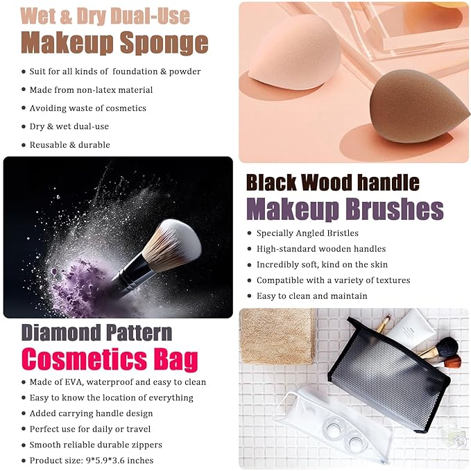 All in One Makeup Kit,Includes Naked Eyeshadow,CC Cream,Liquid
