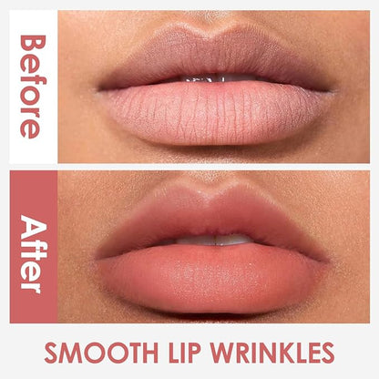 Hydrating Lip Serum Cream, Longlasting Moisturizing, Lightweight Lip Gloss, Semi-Matte Lipstick with Vitamin E, Crithmum Maritimum Essential oil, C201