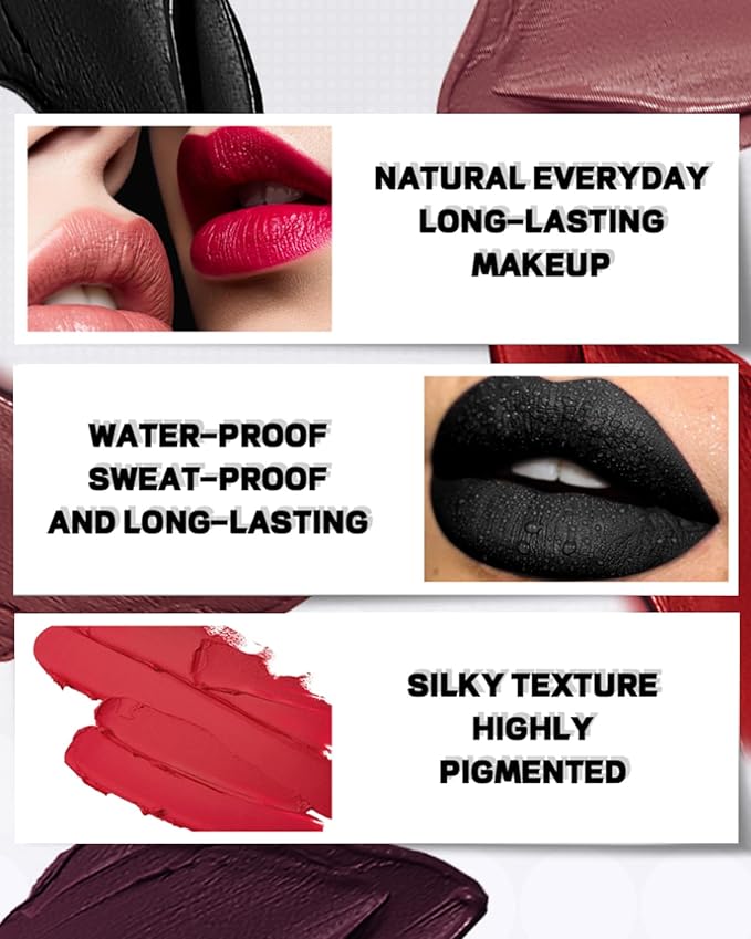 Brown Nude Lipstick Long Lasting for Women, Hydrating Lipstick