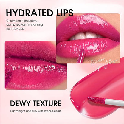 LANGMANNI 12Pcs Lip gloss Collection Makeup Set, Shiny LANGMANNI