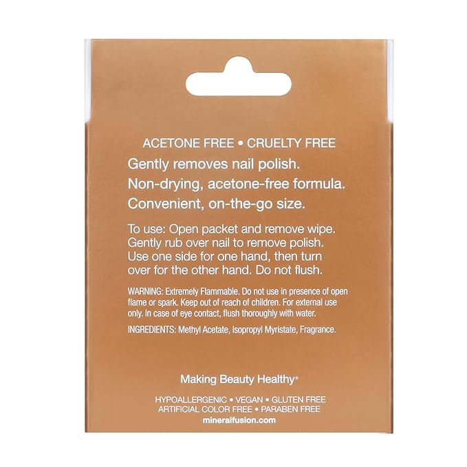 Mineral Fusion Nail Polish Remover, Acetone-Free & Non Drying for Regular & Shellac Nail Polishes, 6 Ounce