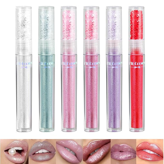 lipsticks 6PCS Luminous Luminous Lip Gloss - Diamond Gloss