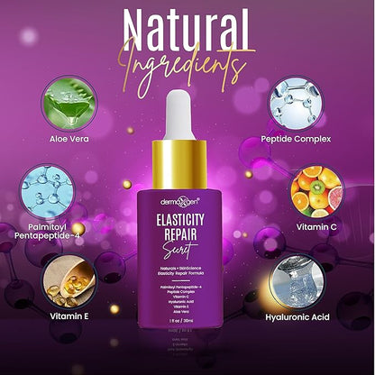 Elasticity Repair Serum, MATRIXYL 3000 - PURE ORGANIC Powerful Triple Combination Serum/Anti-Aging, Facial AGED Wrinkles Serum (1 FL OZ)