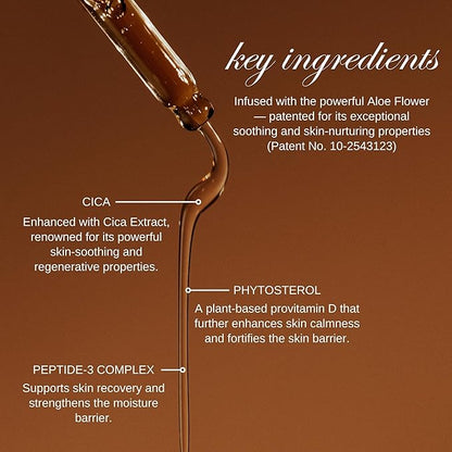 Aloe Flower Cica Serum, 1.01 fl. oz. (30ml), Korean Calming Glow Serum, Rapid Soothing & Moisturizing, For Sensitive Skin