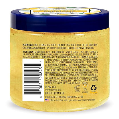 Dr Teal's Shea Sugar Scrub, Prebiotic Lemon Balm, 19 oz (Pack of 3)