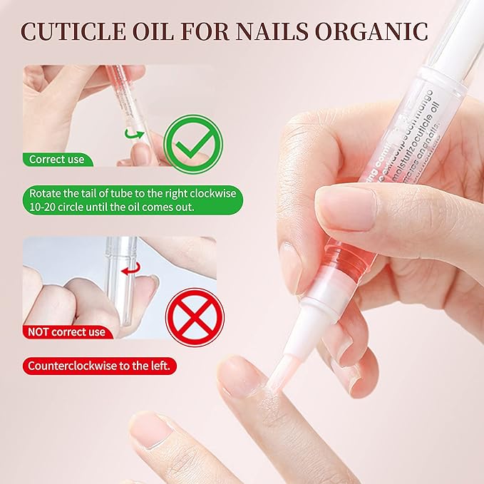 6Pcs Nail Cuticle Oils Nutrition Oil Pen Nail Nourishment Pens 6Smell Cuticle Revitalizer for Agnail Nourish Skin Nail Care