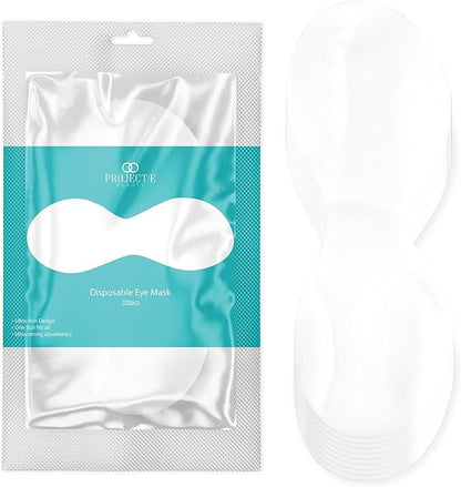 100pcs Disposable DIY Non-Woven Eye Mask Paper by Project E Beauty | DIY Cotton Eye Care Mask | for Skincare & Spa Salon Use | Cosmetic Facial Paper for Toner, Serum, or Lotion (100, Eye Shaped)