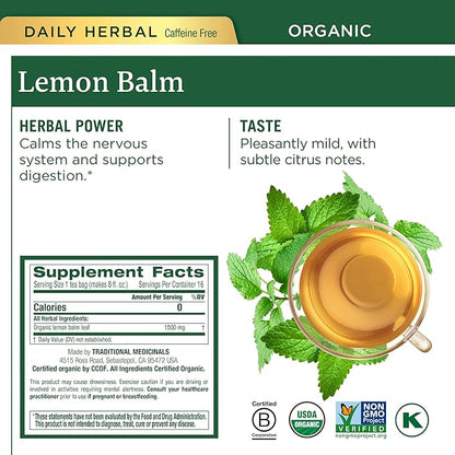Traditional Medicinals Organic Herbal Tea Variety Pack for Stress and Sleep Support, 6 Flavors, Lavender, Chamomile, Lemon & Valerian Root, 96 Tea Bags, (6 Pack)