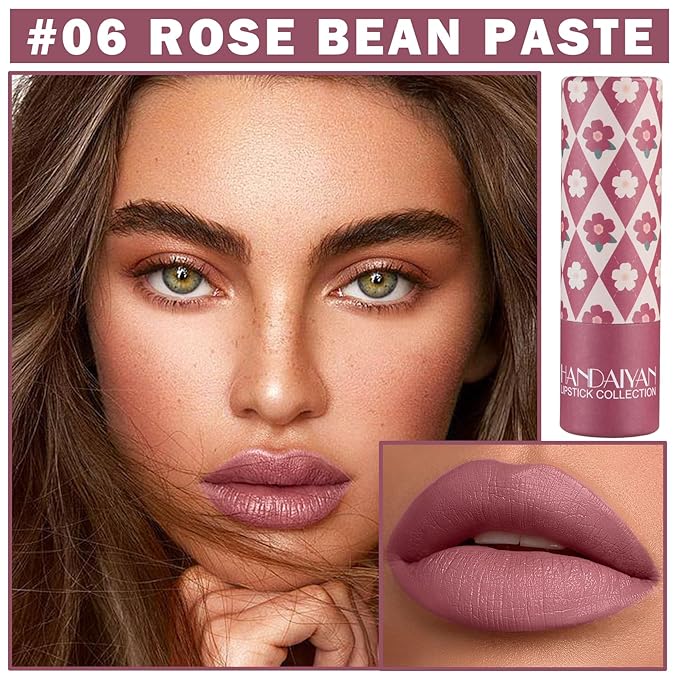 Matte Nude Lipstick, Nude Paper Tube Lipsticks Lip Long