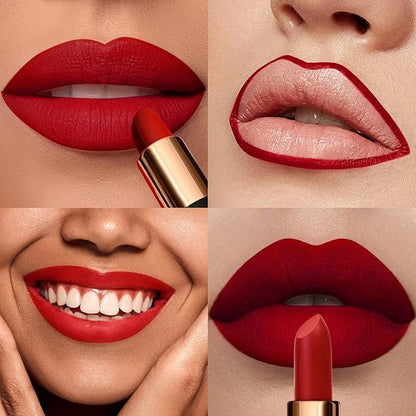 Matte Lipstick & Matte Liquid Lipstick & Lip Liner Makeup Set, All in One Lips Makeup Kits Long-Lasting Wear Non-Stick Cup Not Fade Waterproof Lip Make Up Gift Set (03)