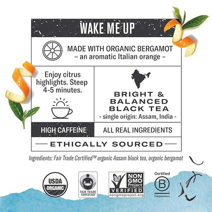 Numi Organic Aged Earl Grey Tea, 18 Tea Bags (Pack of 3) Black Tea With Bergamot Orange, Caffeinated (Packaging May Vary)