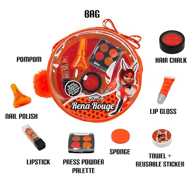 Miraculous Ladybug Kids Makeup Set - 10 Piece