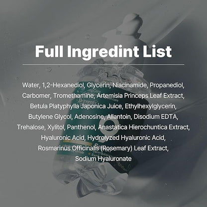 Dr.twentyproject 9 Serum for Calming, Hydrating, and Barrier-Strengthening with Mugwort Extract for Sensitive Skin - Redness-Reducing, Glowing, Deep Moisturizing - Korean Skin Care (50ml / 1.69 fl oz)