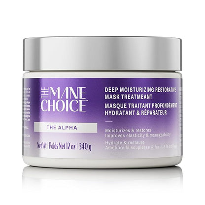 The Mane Choice The Alpha Hair Mask, Green Tea & Carrot Mask Treatment, 12 oz, Deep Moisturizing & Restorative, Anti Frizz, Helps Restore Dry, Damaged Hair, Paraben & Sulfate Free