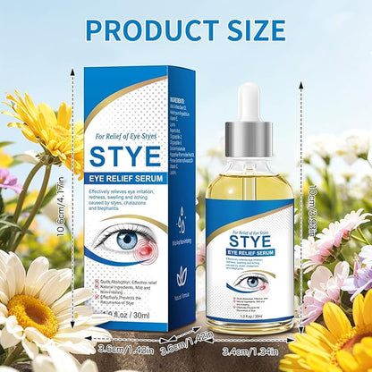 Stye Eye Treatment, Natural Stye Relief Serum for Styes, Chalazions and Blepharitis, Quickly Relieves Eye Irritation and Restores Healthier Skin