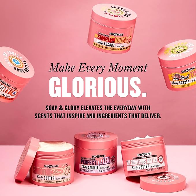 Soap & Glory Original Pink The Scrub Of Your Life Exfoliating Body Scrub - Smoothing & Buffing Vegan Scrub - Rose & Bergamot Body Polish with Shea Butter & Vitamin E (200ml)