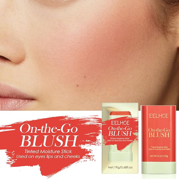 Multi-Use Makeup Blush Stick, Cream Blush Stick, Tinted * 9.1cm)