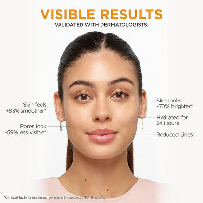 L'Oreal Paris Revitalift 12% Pure Vitamin C Serum, Vitamin E, Salicylic Acid, Brightening 1 oz + Moisturizer Sample