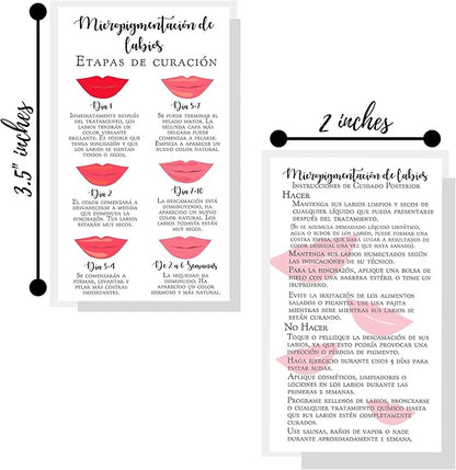 Spanish Lip Blush Aftercare Card |