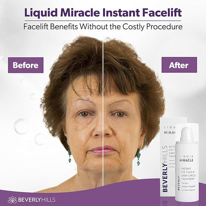 Beverly Hills Instant Facelift Anti Aging Eye Serum Treatment & Mens Instant Facelift Bundle with Discount - For Dark Circles, Puffy Eyes, Wrinkles & Under Eye Bags | 30mL (120 Days Supply Each)