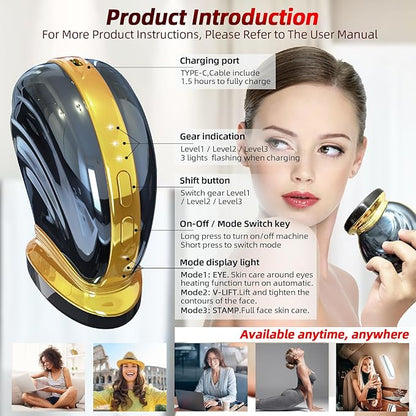 Microcurrent Multifunctional Facial Device, FSA HSA Eligible Smart Photon Micro-Current Device Electric Face Lift Light Therapy Skin Care Beauty Machine