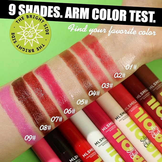 Brown Lip Gloss Stick Moisturizing Lip Makeup Lip Plumper Gloss Lightweight Buildable Vegan Lipbalm Plumping Lipgloss For Women Girls Long-Lasting Dry Lip Care, 04#