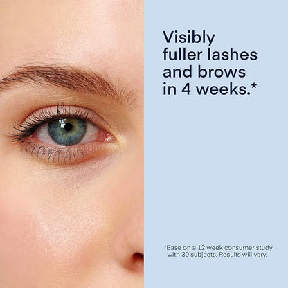 Natural Eyelash Growth Serum 2 Pack - Korean Lash Enhancer for Longer, Fuller Lashes & Thicker Eyebrows, Hypoallergenic Formula with Peptides, Biotin & Plant Extracts - Made in Korea