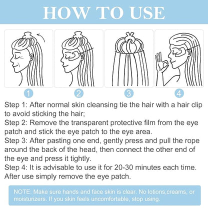 Eye Lift Tape, Ultra-thin Invisible Eye Tape for Crow's Feet, Instant Eye Lift Sticker, Wrinkle reducer (2pcs Elastic Bands +10pcs Replacement Tapes)