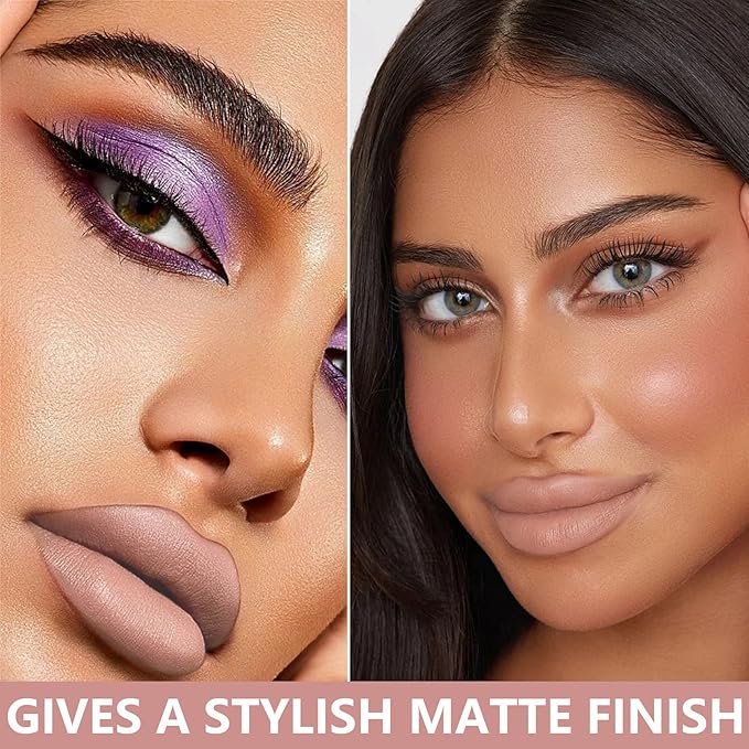Matte Nude Lipstick,Silky Velvet Nude Paper Tube Lipsticks Gloss,Waterproof