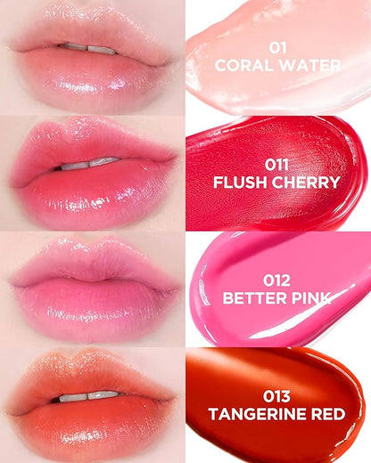 TOCOBO Glow Ritual Lip Balm 001 Coral Water 0.67 oz / 19g | Glow Moisturizing Vegan Lip Balm including High Nutrition & Transparent Coral Color