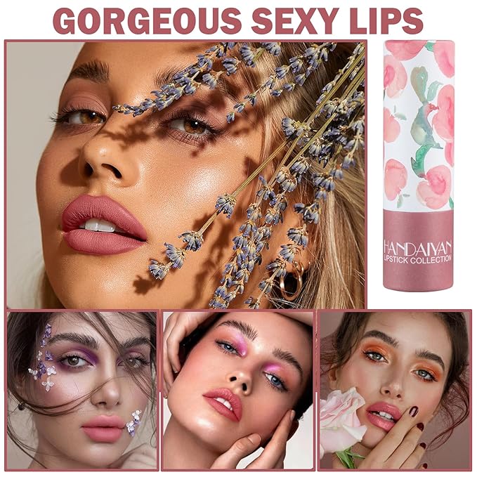 Matte Nude Lipstick, Nude Paper Tube Lipsticks Lip Long