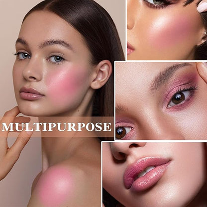 Cream Blush Stick with Brush,Waterproof Multi Cream Blush Skin D1